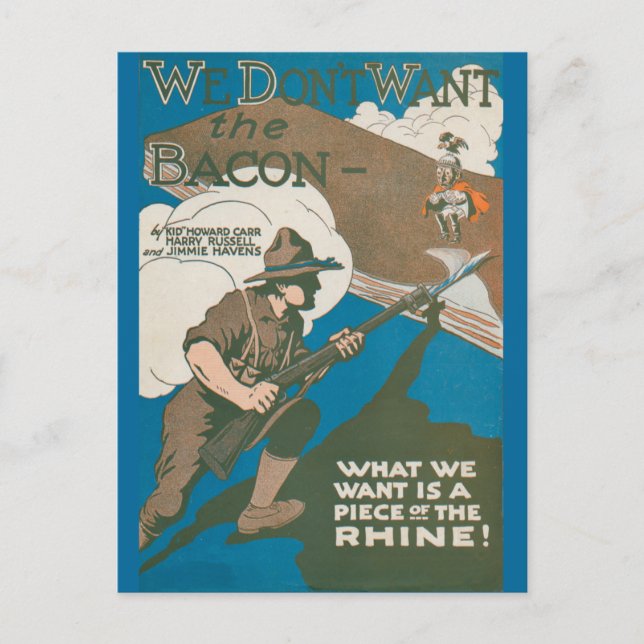 Wir Wollte das Bacon nicht Postkarte (Vorderseite)