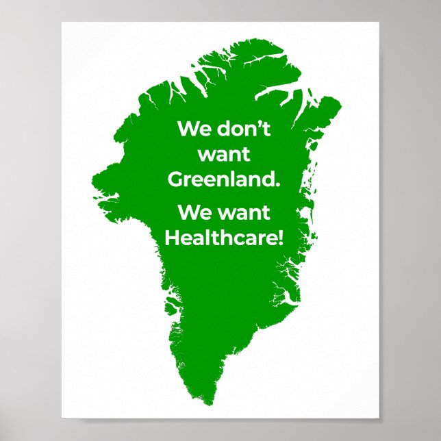 Wir Wollte Grönland nicht. Wir Wollte Gesundheitsf Poster (Vorne)