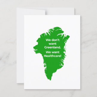 Wir Wollte Grönland nicht. Wir Wollte Gesundheitsf Postkarte
