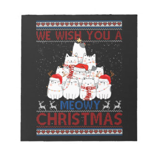 Wir wünschen dir ein gemütliches Weihnachtskätzche Notizblock