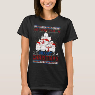 Wir wünschen dir ein gemütliches Weihnachtskätzche T-Shirt