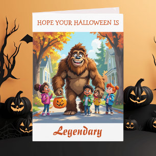 Wir wünschen ein legendäres Halloween! Bigfoot Karte