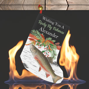 Wir wünschen euch ein nettes Fliegen, Forelle Klei Kleiner Weihnachtsstrumpf