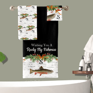 Wir wünschen Euch ein wirklich fliegendes Fischfil Badhandtuch Set