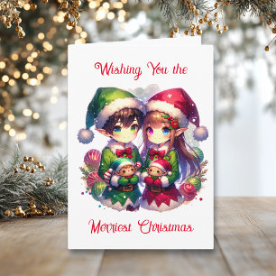 Wir wünschen Ihnen die schönste Weihnachts-Anime-F Karte