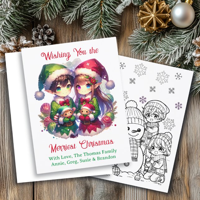 Wir wünschen Ihnen die schönste Weihnachts-Anime-F Postkarte (Von Creator hochgeladen)