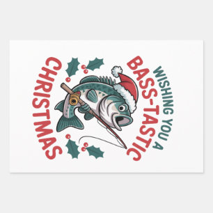 Wir wünschen Ihnen ein Bass-tastisches Weihnachtsa Geschenkpapier Set