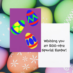 Wir wünschen Ihnen ein egg-stra spezielles Oster-F Feiertagskarte