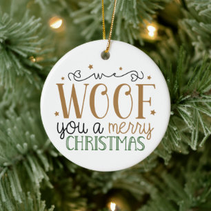 Wir wünschen Ihnen ein frohes Weihnachten Keramik Ornament
