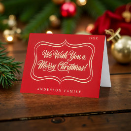 Wir wünschen Ihnen ein frohes Weihnachts Classic G Feiertagskarte