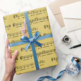 Wir wünschen Ihnen ein frohes Weihnachts-Musical-S Geschenkpapier
