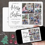 Wir wünschen Ihnen ein frohes Weihnachts-Script Fo Feiertagskarte<br><div class="desc">Versenden Sie stilvolle, fröhliche Grüße und teilen Sie sechs Ihrer Lieblingsfotos mit einer individuellen Foto Collage Urlaubskarte. Der gesamte Text auf dieser Vorlage ist einfach zu personalisieren, um jeden beliebigen Text, wie zum Beispiel Happy Holidays, Frohen Festtage, New Year Cheers etc., einzubinden. Die Meldung "Wir wünschen Ihnen ein frohes Weihnachtsfest...</div>