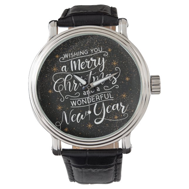 Wir wünschen Ihnen ein frohes Weihnachtsfest! Armbanduhr (Vorderseite)