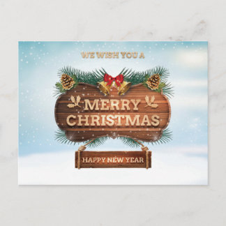 Wir wünschen Ihnen ein frohes Weihnachtsfest im ne Postkarte