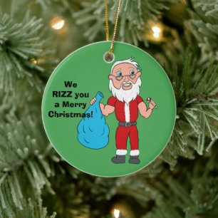 Wir wünschen Ihnen ein frohes Weihnachtsfest mit d Keramik Ornament