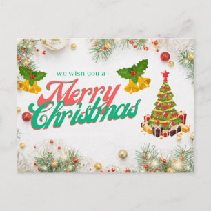 Wir wünschen Ihnen ein frohes Weihnachtsfest Postkarte