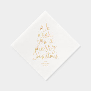 Wir wünschen Ihnen ein frohes Weihnachtsfest Servietten Mit Folie