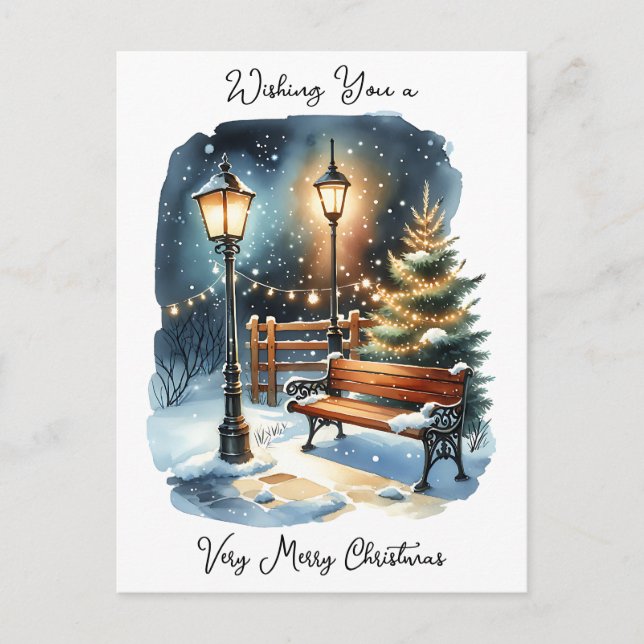 Wir wünschen Ihnen ein frohes Weihnachtsfest und e Postkarte (Vorderseite)