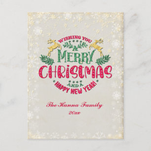 Wir wünschen Ihnen ein frohes Weihnachtsfest und e Postkarte