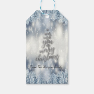 Wir wünschen Ihnen ein frohes Weihnachtsfest Wald Geschenkanhänger