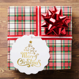 Wir wünschen Ihnen ein frohes Weihnachtsfolie nied Ornament Karte