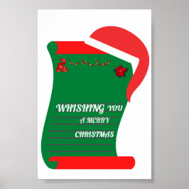 Wir wünschen Ihnen ein frohes Weihnachtsgedicht Poster
