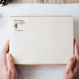 Wir wünschen Ihnen ein frohes Weihnachtsgeschenk-T Gummistempel