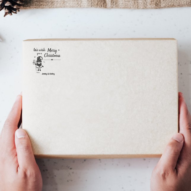 Wir wünschen Ihnen ein frohes Weihnachtsgeschenk-T Gummistempel (Von Creator hochgeladen)