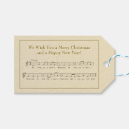 Wir wünschen Ihnen ein frohes Weihnachtsmusik Geschenkanhänger