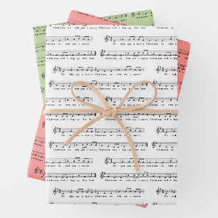 Wir wünschen Ihnen ein frohes Weihnachtsmusik Geschenkpapier Set