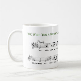 Wir wünschen Ihnen ein frohes Weihnachtsmusik Kaffeetasse