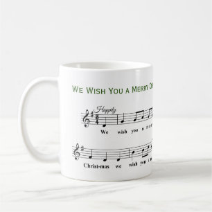 Wir wünschen Ihnen ein frohes Weihnachtsmusik Kaffeetasse