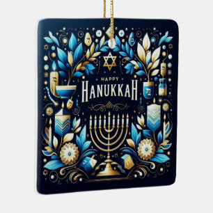 Wir wünschen Ihnen ein Joyous Hanukkah Keramik Orn Keramikornament