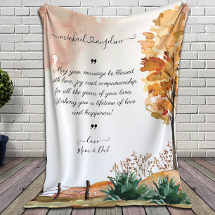 Wir wünschen Ihnen ein Leben in der Liebe Hochzeit Sherpadecke