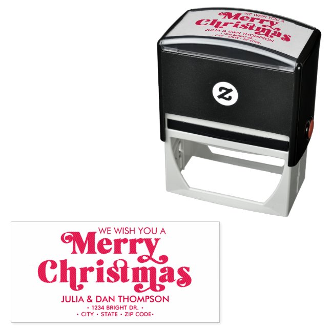 Wir wünschen Ihnen ein Personalisiertes Weihnachts Permastempel (Beispiel)