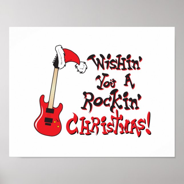 Wir wünschen Ihnen ein Rocking Christmas Clock Pil Poster (Vorne)