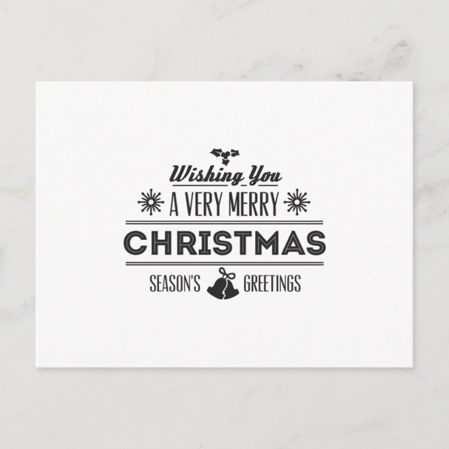 Wir wünschen Ihnen ein sehr frohes Weihnachtsfest Postkarte (Vorderseite)