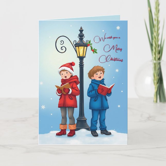 Wir wünschen Ihnen eine frohe Weihnachtskarte Karte (Vorderseite)