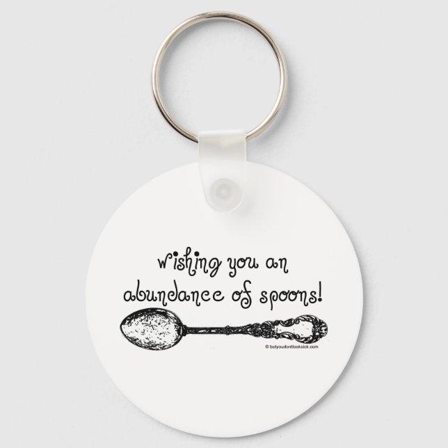 Wir wünschen Ihnen eine Fülle von Spoons Schlüsselanhänger (Vorderseite)