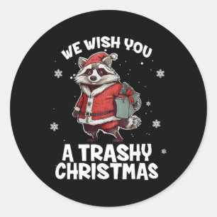 Wir wünschen Ihnen eine knallharte Weihnachtsracco Runder Aufkleber