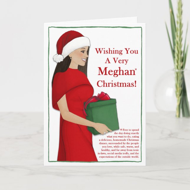 Wir wünschen Ihnen eine sehr Meghan Weihnachtskart Karte (Vorderseite)