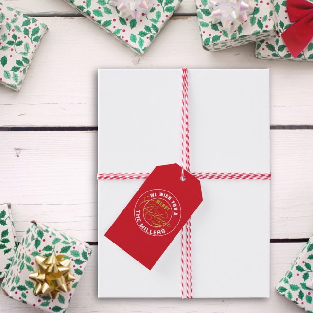 Wir wünschen Ihnen einen frohen Weihnachts-Individ Geschenkanhänger (Von Creator hochgeladen)