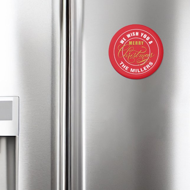 Wir wünschen Ihnen einen frohen Weihnachts-Roten I Magnet (Von Creator hochgeladen)