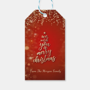 Wir wünschen Ihnen einen frohen Weihnachtsbaum, Co Geschenkanhänger
