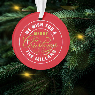Wir wünschen Ihnen einen frohen Weihnachtsfest-Ind Ornament