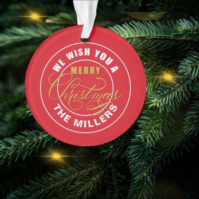 Wir wünschen Ihnen einen frohen Weihnachtsfest-Ind Ornament (Von Creator hochgeladen)