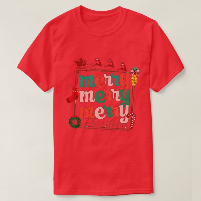 Wir wünschen Ihnen einen fröhlichen Weihnachtsweih T-Shirt (Design vorne)