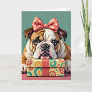 Wir wünschen Ihnen einen Geburtstag Funny Bulldo Karte