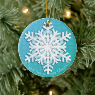 Wir wünschen Ihnen frohe Weihnachten! Alles Gute  Keramik Ornament