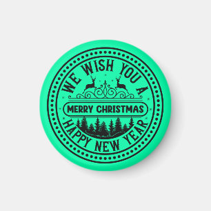 Wir wünschen Ihnen frohe Weihnachten ein glücklich Magnet
